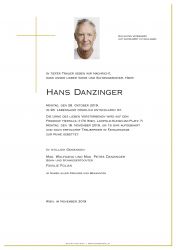 Parte Danzinger, Hans August