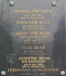 Löw-Beer; Löw-Beer geb. Strakosch; Beer; Beer geb. Barbolani; Burgstaller