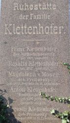 Klettenhofer; von Moser; Klettenhofer geb. Piziborsky