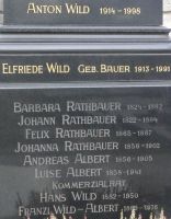 Rathbauer; Albert; Wild; Wild geb. Bauer; Wild-Albert