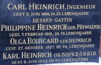 Heinrich; Heinrich geb. Priwoznik; Bourcard geb. Heinrich