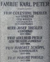 Peter; Trexler von Lindenau; Trexler von Lindenau geb. Winter; Schöppl von Sonnwalden; Porsild; Peter geb. Trexler von Lindenau