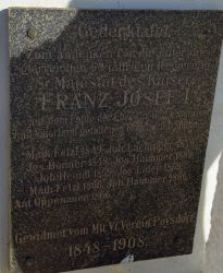 Gedenktafel; Franz Joseph I