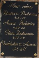 von Reichenau (1784); Zechmann geb. von Amon (1810); Geschaider (1799)