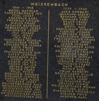 Kriegstote Weissenbach 1.+2.WK