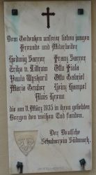 Harrer; Littrow; Wyskoril; Gruber; ; Fiala; Gabriel; Hampel; Krenn; Schulverein; Südmark