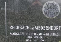 Rechbach auf Mederndorf; von Rechbach geb. Welser