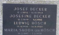 Decker; Hösch; Skoda geb. Hösch