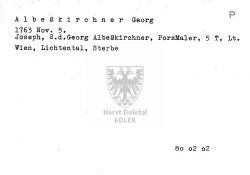 Albeßkirchner Georg, Porzellan-Maler