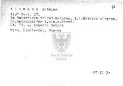Altmann Mathias, Dachetschneider