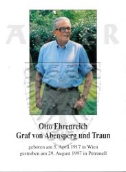 Abensperg und Traun, Otto Ehrenreich Graf von