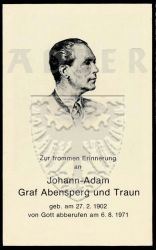Abensperg und Traun, Johann-Adam Graf