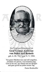 Ambrózy von Séden und Remete, György Graf