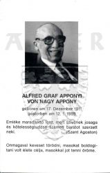 Apponyi von Nagy Appony, Alfred Graf