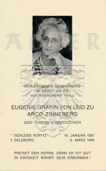 Arco-Zinneberg geb. Gräfin Schaffgötsch, Eugenie Gräfin von und zu