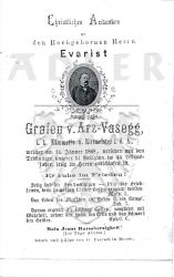 Arz-Vasegg, Evarist Graf von
