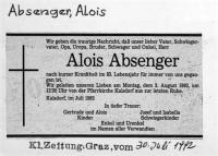 Absenger, Alois