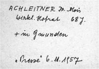 Achleitner, Dr. Alois