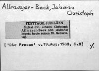 Allmayer-Beck, Johann Christoph