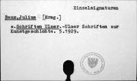 Baum, Julius: Ulmer Schriften zur Kunstgeschichte. 5.1929. [versch.]