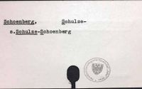 Schoenberg, Schulze- siehe Schulze-Schoenberg