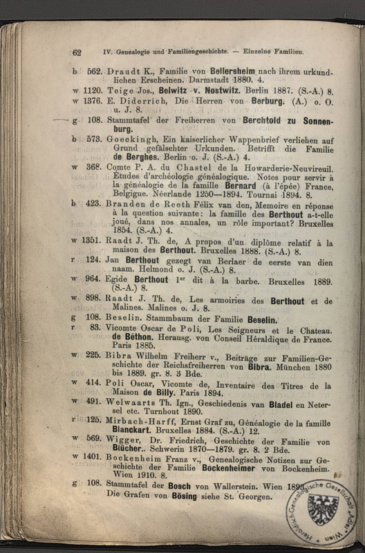 Katalog der Bibliothek 1913 / p062