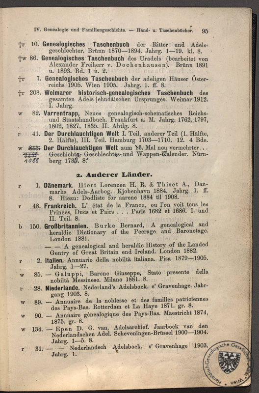 Katalog der Bibliothek 1913 / p095
