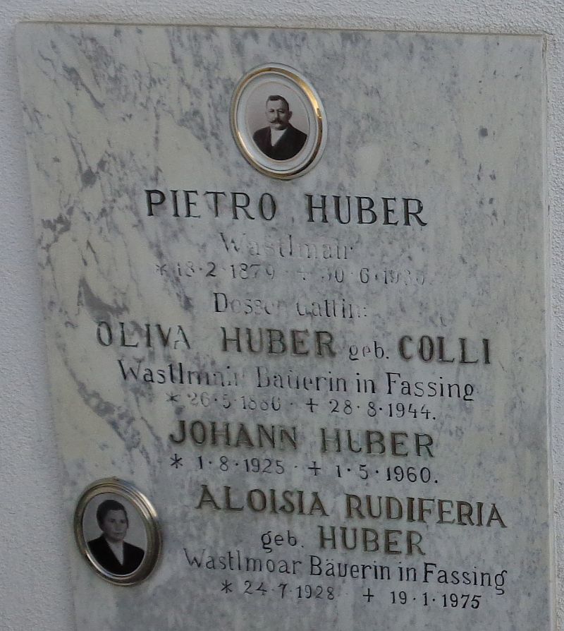 Huber; Wastelmair; Colli; Rudiferia; Fassing