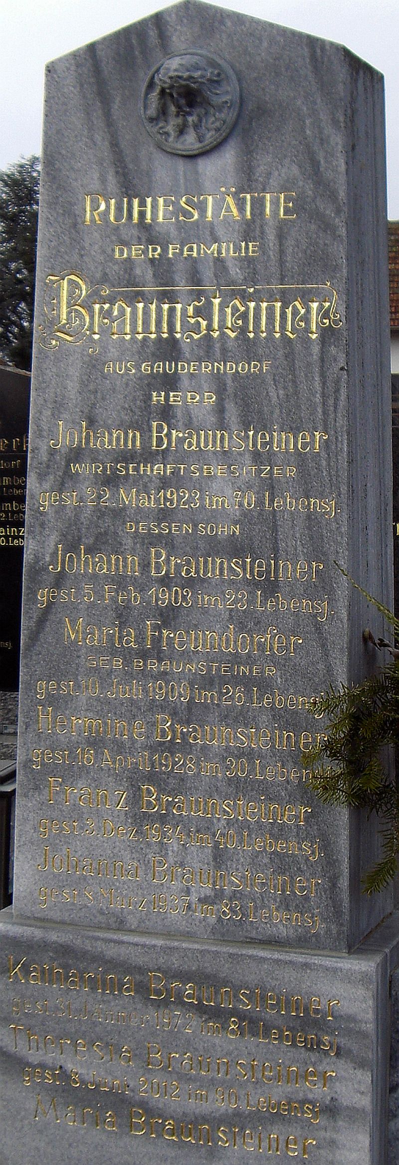 Braunsteiner; Freundorfer geb. Braunsteiner