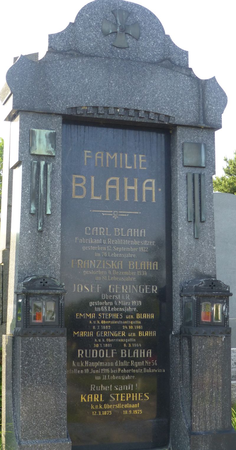 Blaha; Geringer; Stephes geb. Blaha; Geringer geb. Blaha; Stephens