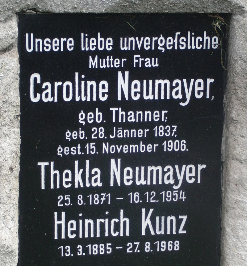Neumayer; Neumayer geb. Thanner; Kunz