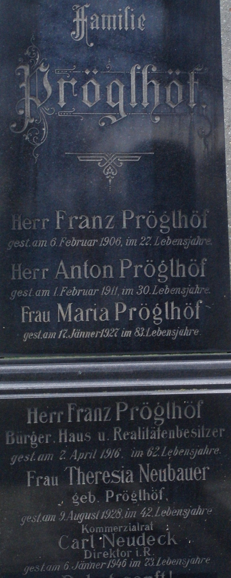 Pröglhöf; Neubauer geb. Pröglhöf; Neudeck