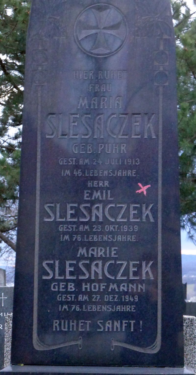 Slesaczek geb. Puhr; Slesaczek; Slesaczek geb. Hofmann