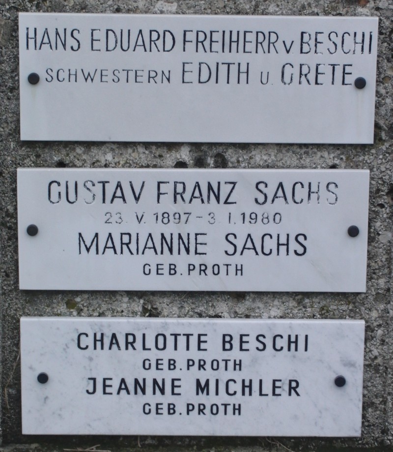 von Beschi; Sachs; Sachs geb. Proth; Beschi geb. Proth; Michler geb. Proth