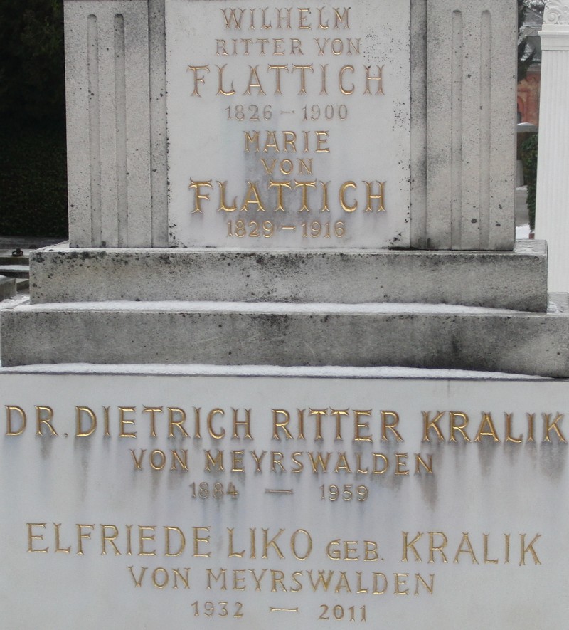von Flattich; Kralik von Meyrswalden; Liko geb. Kralik von Meyrswalden