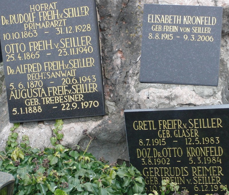 von Seiller; von Seiller geb. Trebesiner; von Seiller geb. Glaser; Kronfeld; Kronfeld geb. von Seiller; Reimer geb. von Seiller