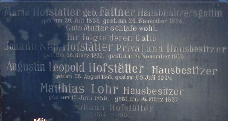 Hofstätter; Hofstätter geb. Faltner; Lohr