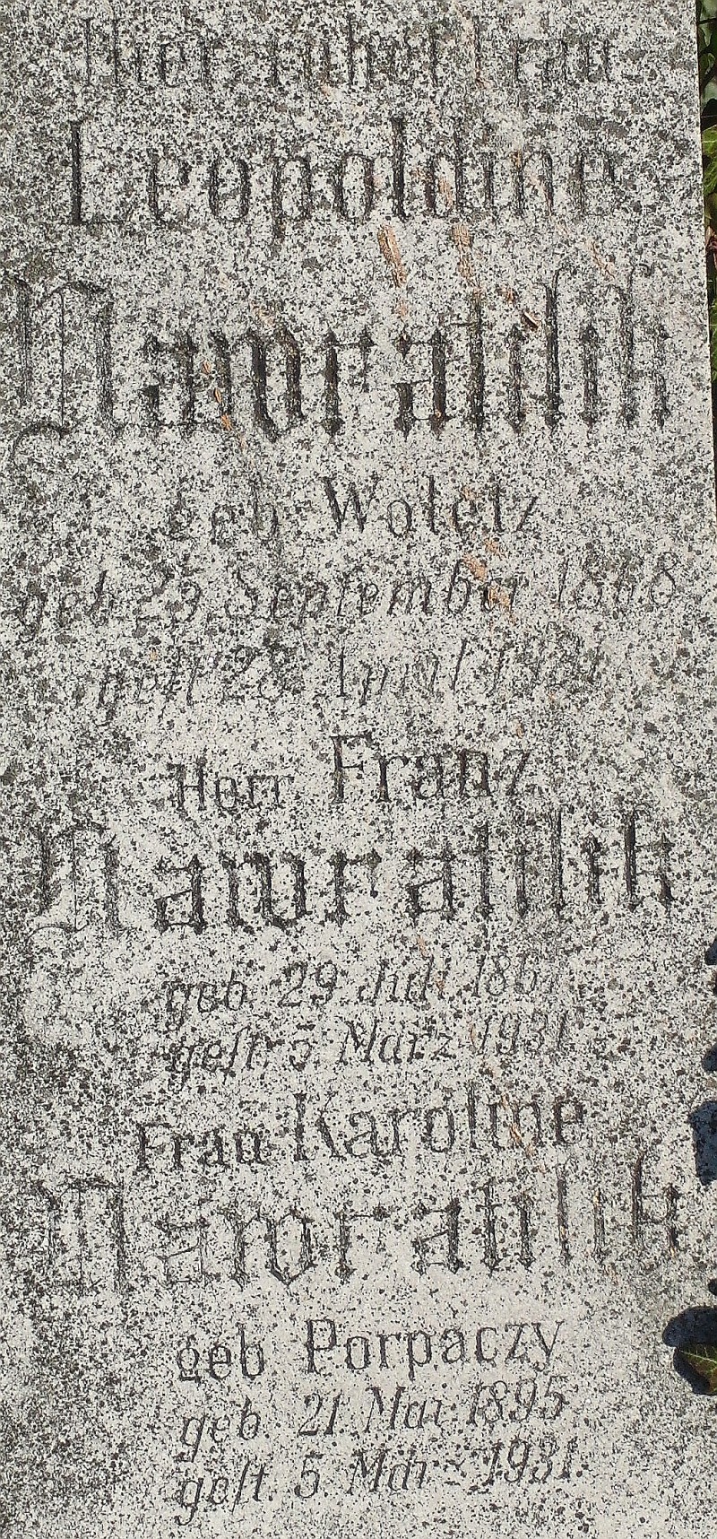 Nawratilik; Nawratilik geb. Woletz; Nawratilik geb. Porpaczy