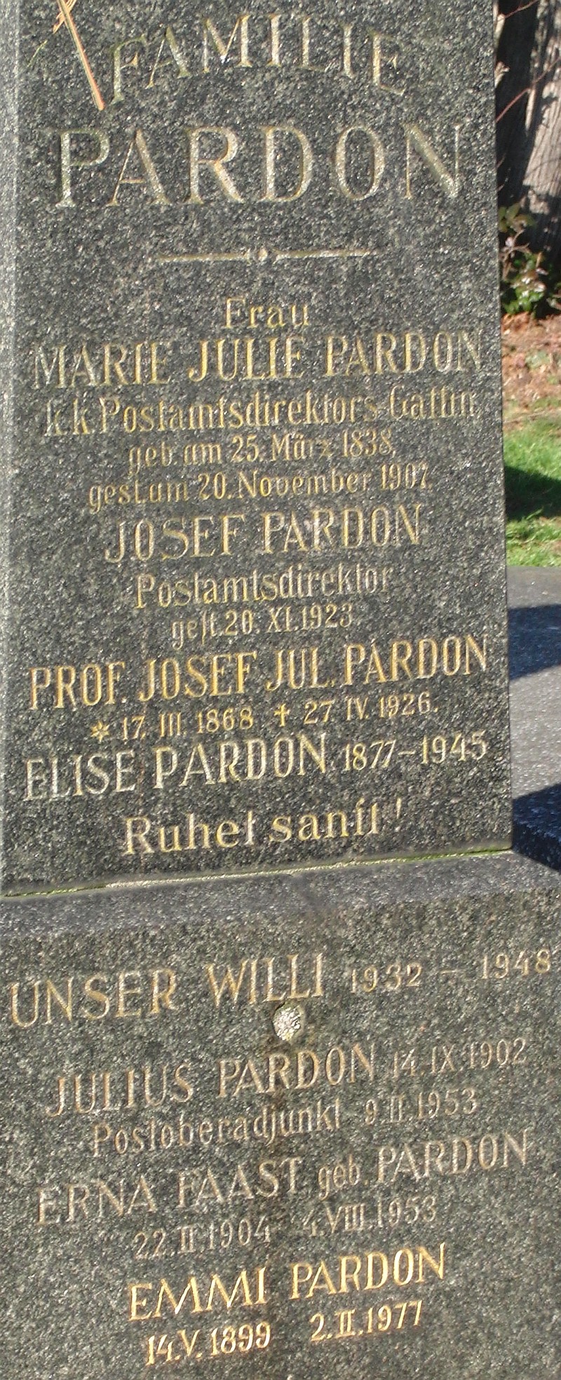 Pardon; Willi; Faast geb. Pardon