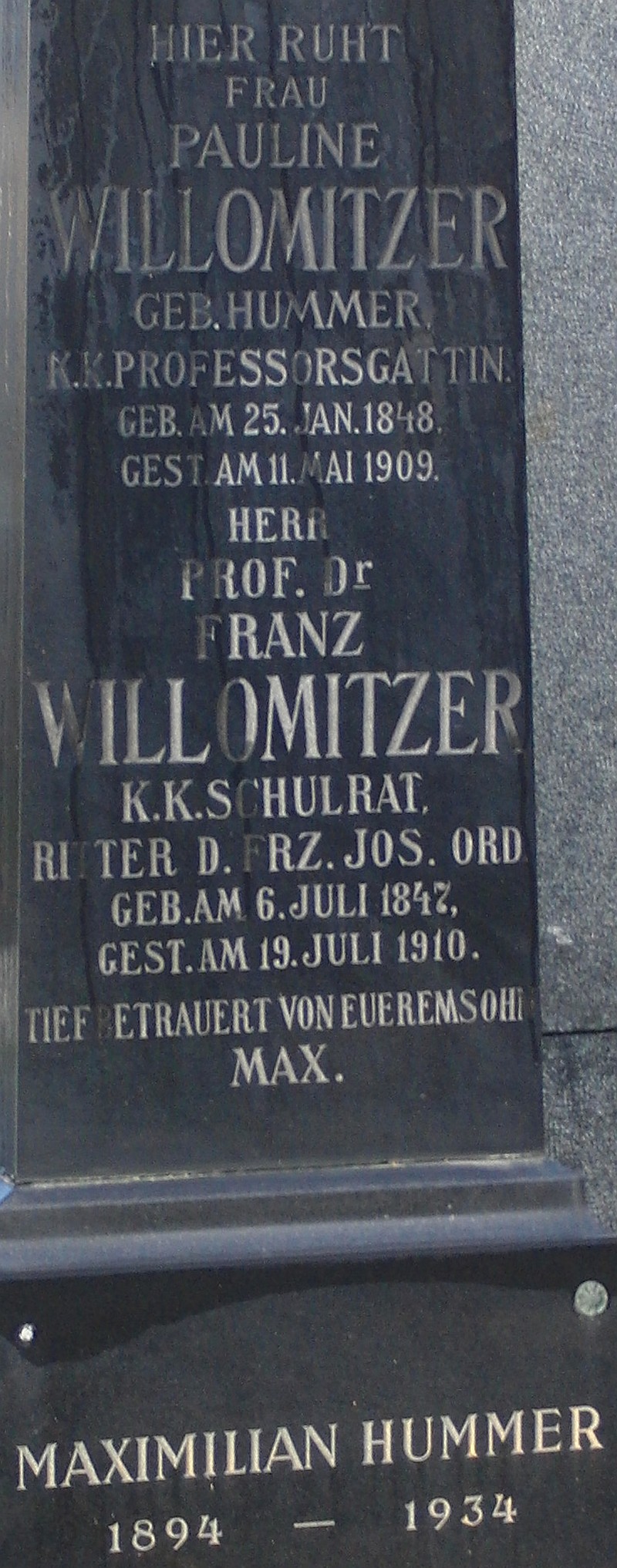 Willomitzer; Willomitzer geb. Hummer; Hummer