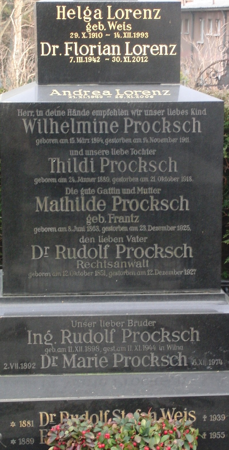 Procksch; Proksch geb. Frantz; Lorenz; Lorenz geb. Weis; Weis