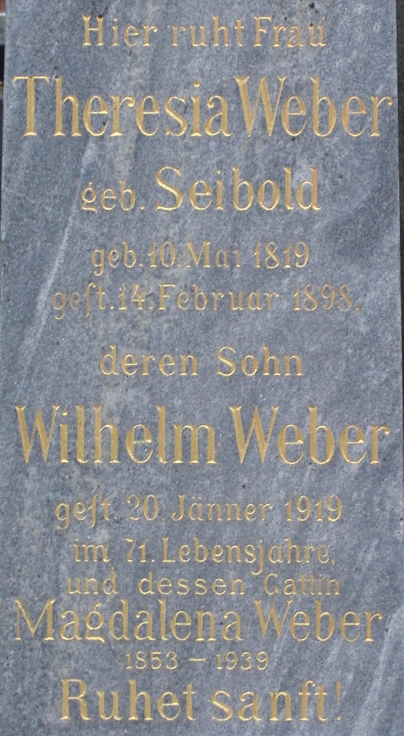 Weber; Weber geb. Seibold