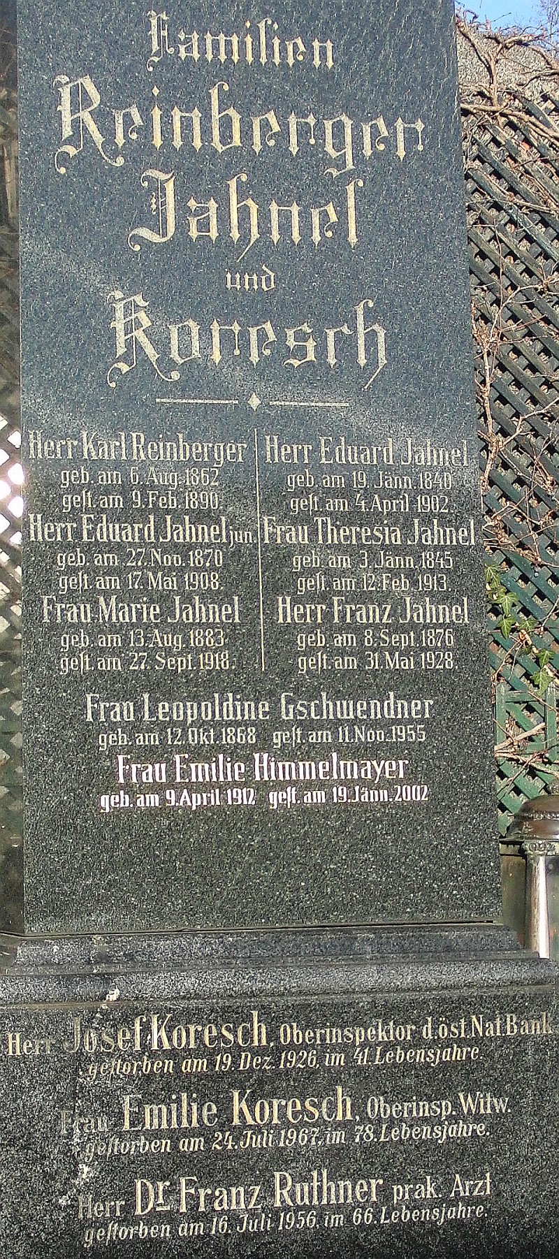 Koresch; Jahnel; Himmelmayer; Ruthner; Gschwendner; Reinberger