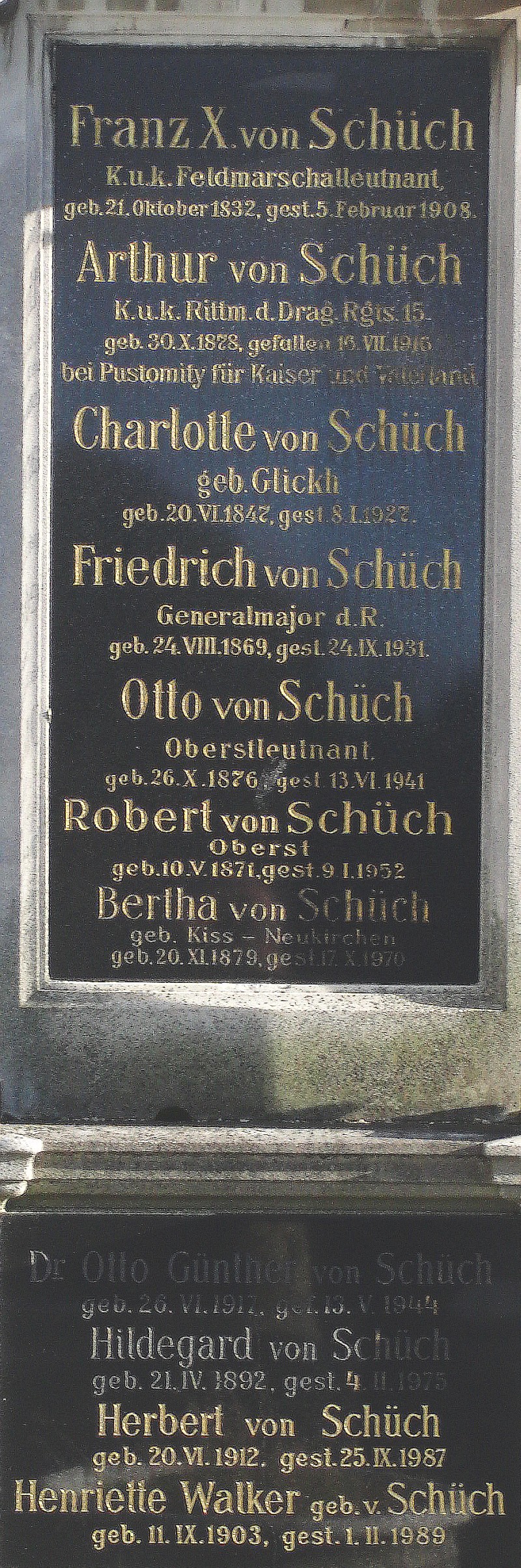von Schüch; von Schüch geb. Glickh; Walker geb. von Schüch; von Schüch geb. Kiss-Neukirchen
