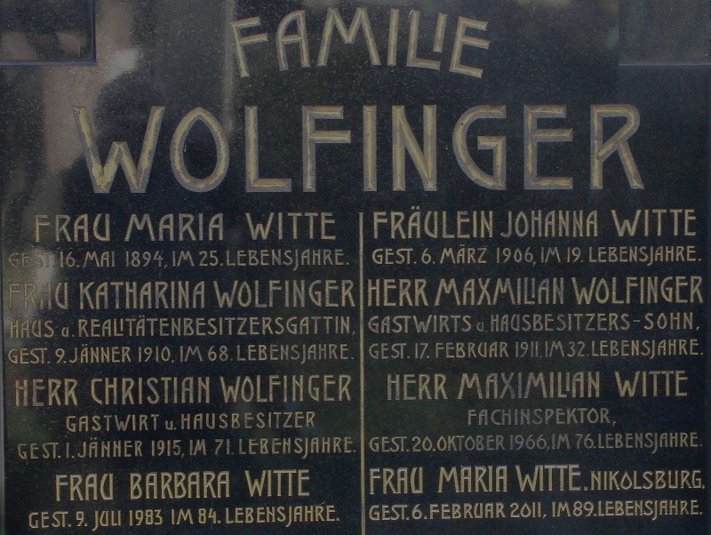 Wolfinger; Witte