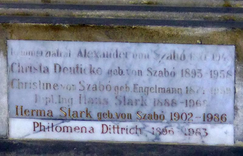 Wurz; von Szabo; Deuticke; Engelmann; Stark; Dittrich