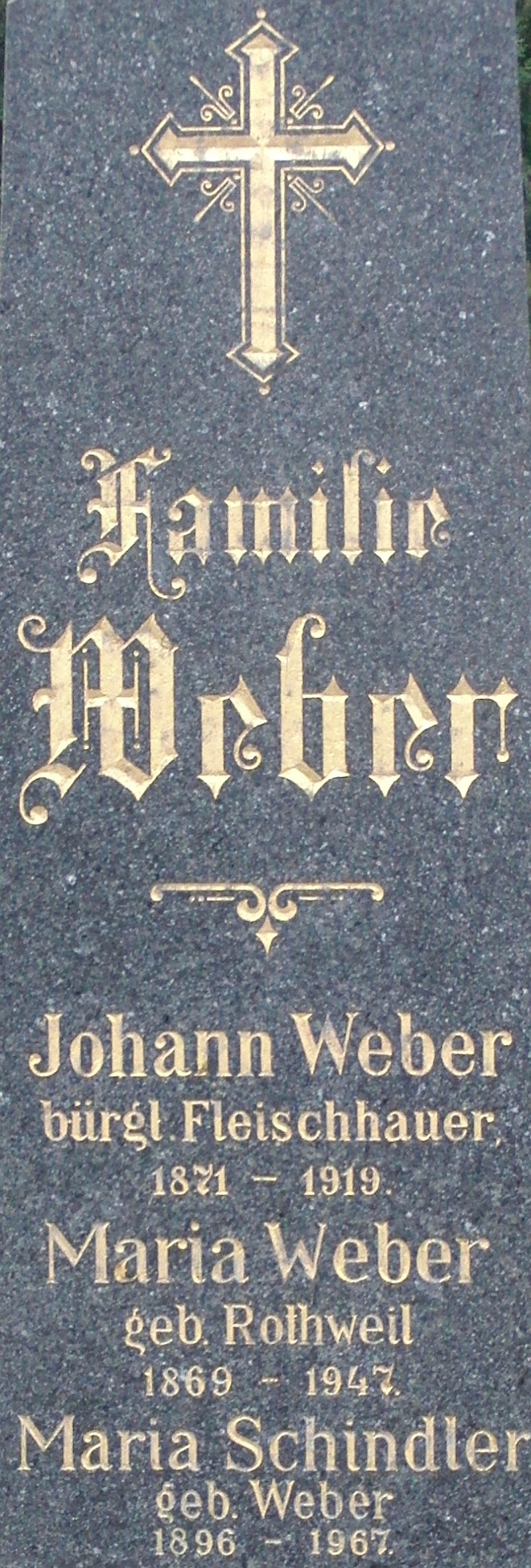 Weber; Weber geb. Rothweil: Schindler geb. Weber