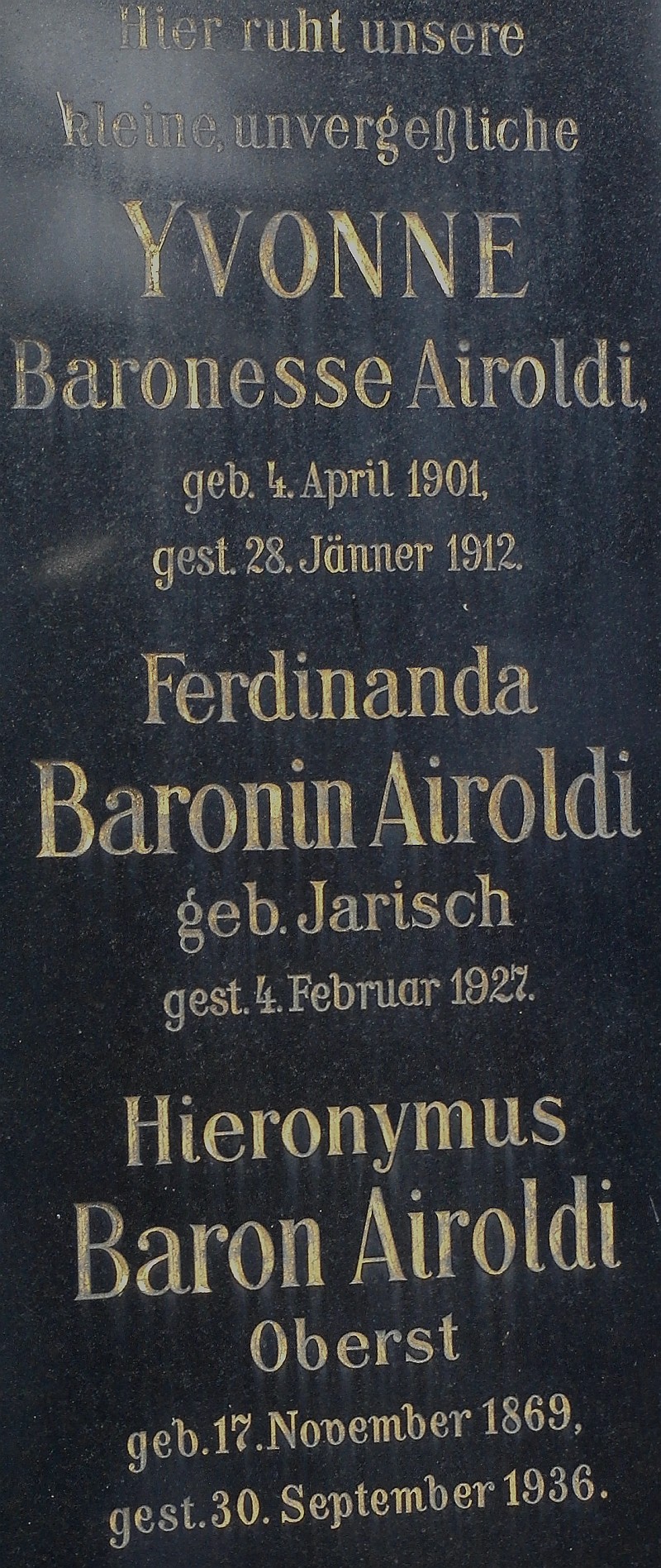von Airoldi; von Airoldi geb. Jarisch