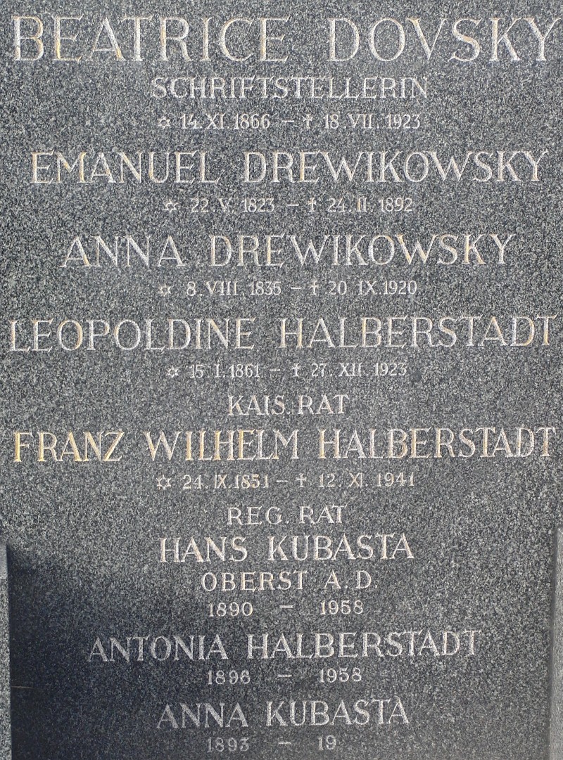 Dovsky; Drewikowsky; Halberstadt; Kubasta