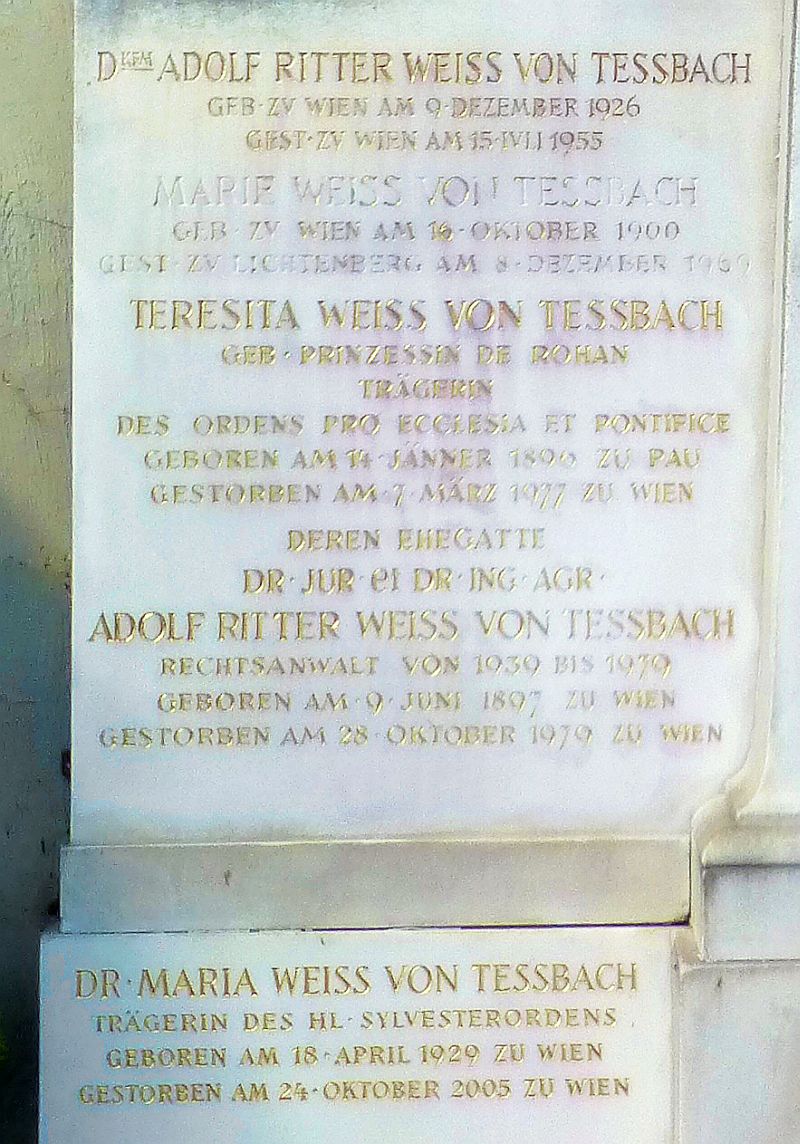 Weiss von Tessbach; de Rohan
